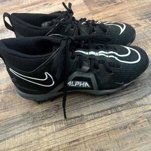 Nike alpha Black and White Football Cleats